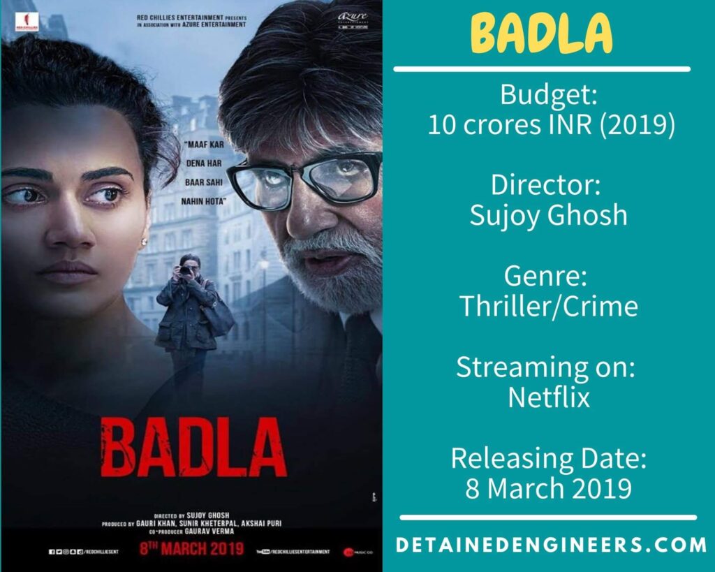 Badla must watch bollywood movies
